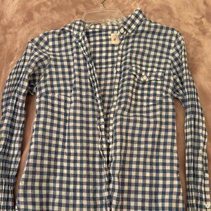 J Crew Gingham Button Down Shirt